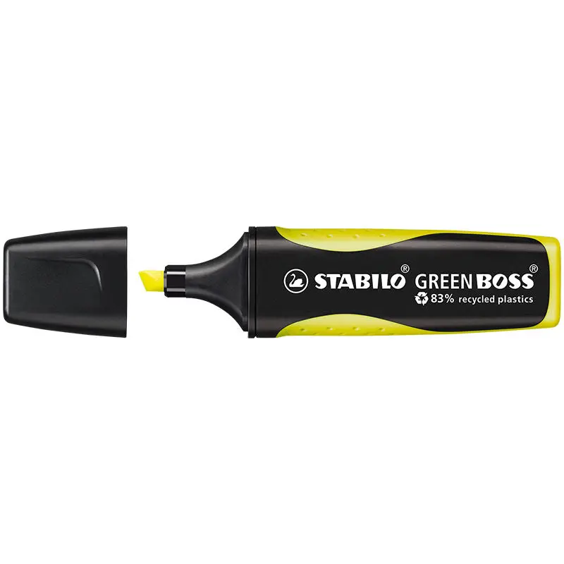 STABILO GREEN BOSS Textmarker, Umweltfreundlich, Leuchtend Gelb