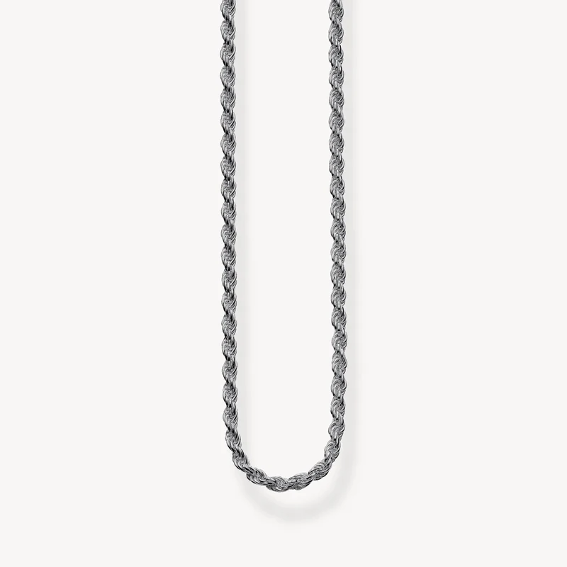 Thomas Sabo Kette Unisex Kordelkette Glam & Soul geschwärzt 1,3 mm Silber KE1349-637-12