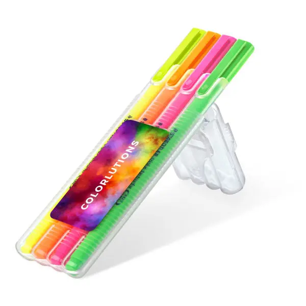 STAEDTLER Triplus Textsurfer, 4er-Set in transparenter Box