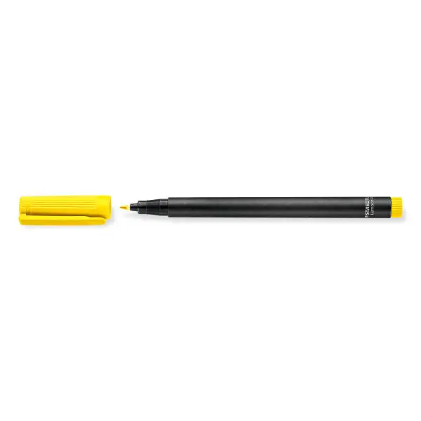 STAEDTLER Lumocolor Permanent F-Marker, Gelb - Langlebig & Wasserfest