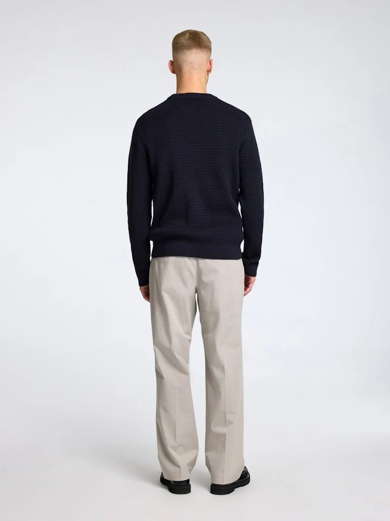 Selected Rundhalspullover Blau