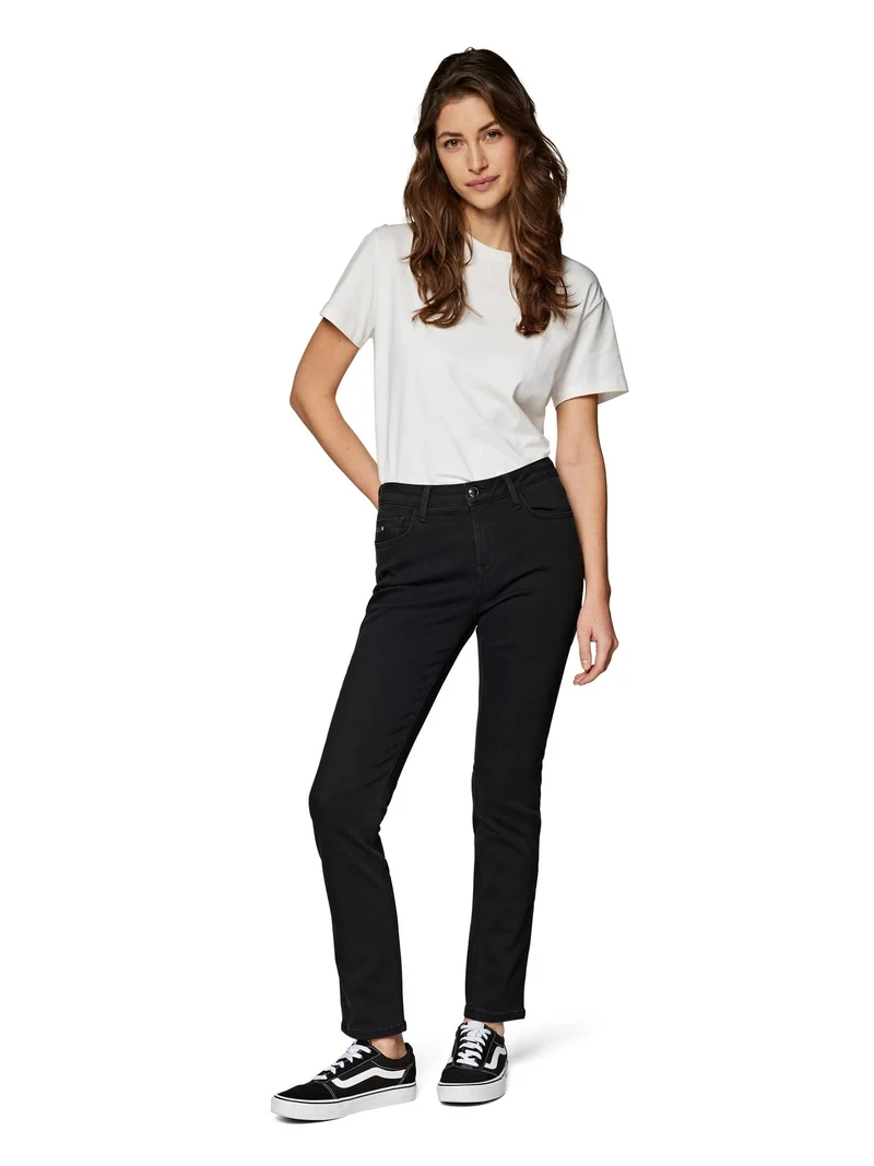 Mavi Straight Leg Jeans Schwarz