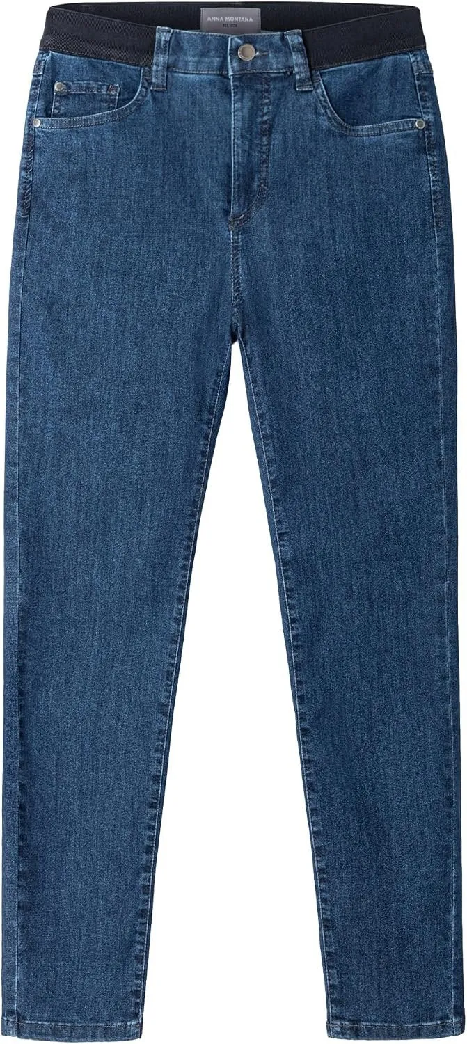 Anna Montana Straight Leg Jeans grau