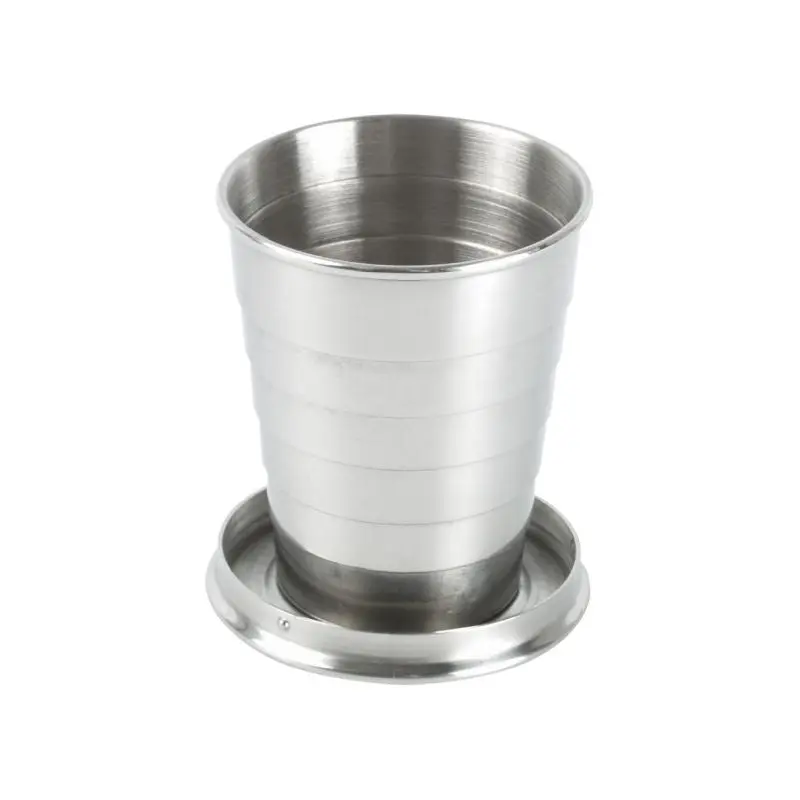Nautilus Teleskopbecher 70 ml in Silber – Kompakt & praktisch für unterwegs