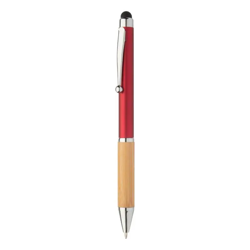 Multifunktionaler Bollys Touchpen mit Kugelschreiber - Roter Stylus und Schreibgerät