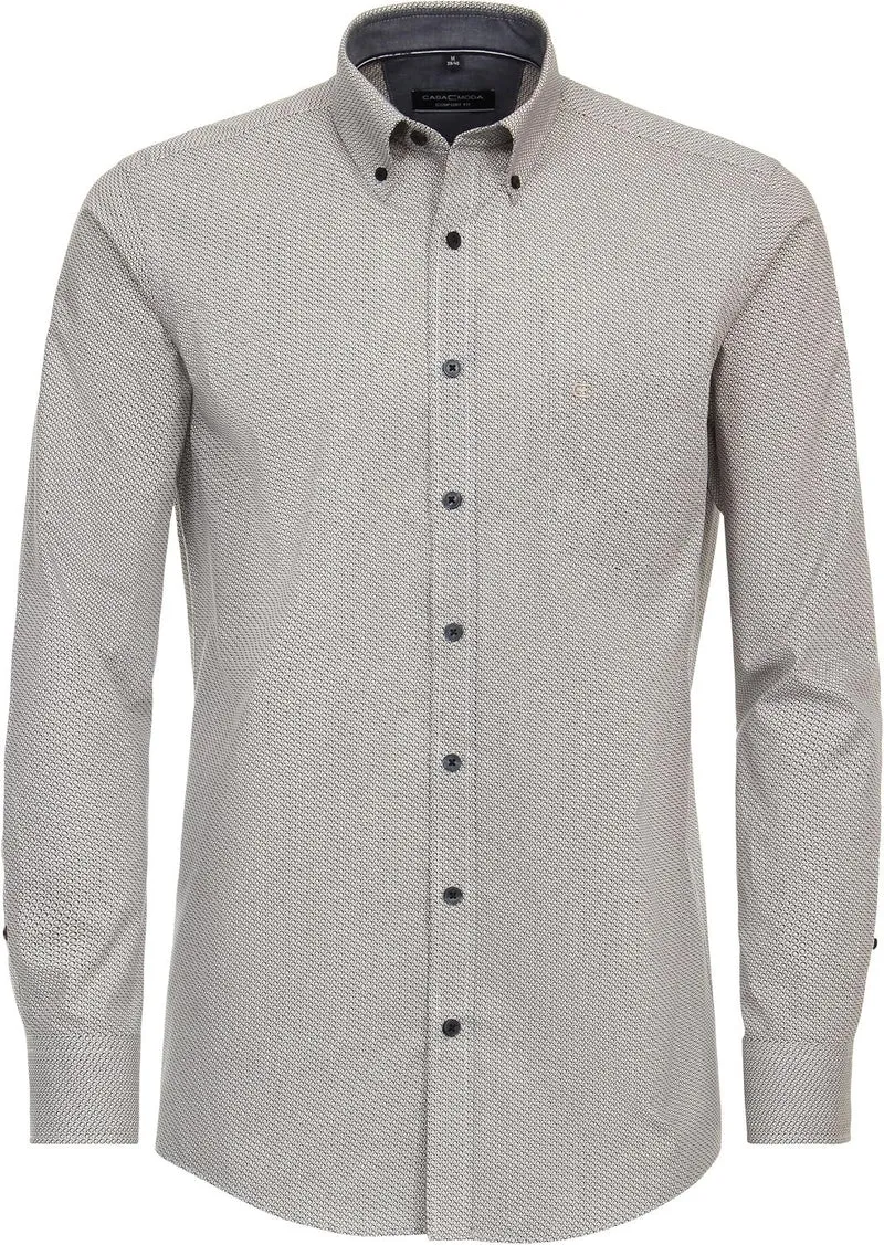 Casa Moda V-Kragen Langarmshirt Beige