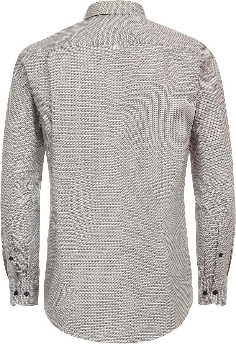 Casa Moda V-Kragen Langarmshirt Beige