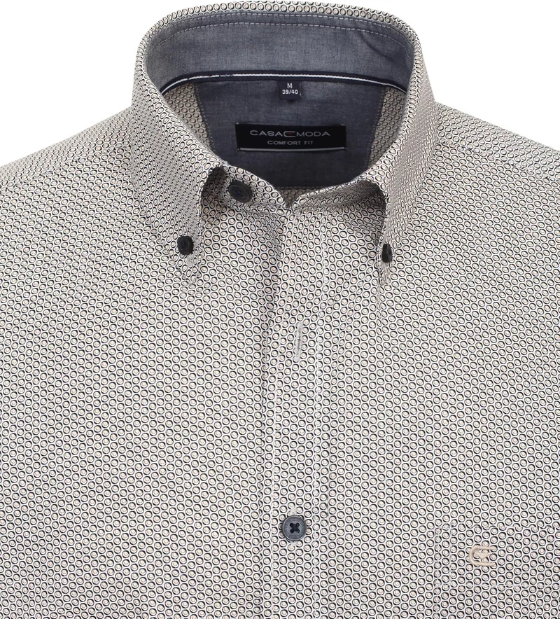 Casa Moda V-Kragen Langarmshirt Beige