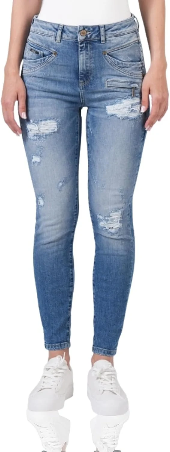 Mod 8 Destroyed Jeans Blau