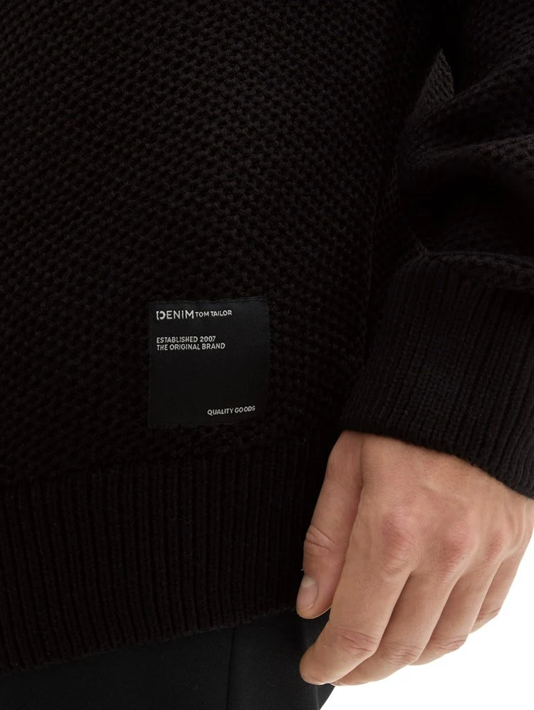 Tom Tailor Strickpullover Schwarz