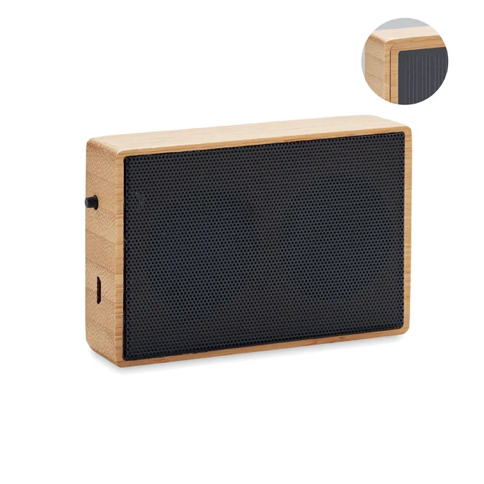 Kabelloser Solar-Lautsprecher aus Bambus