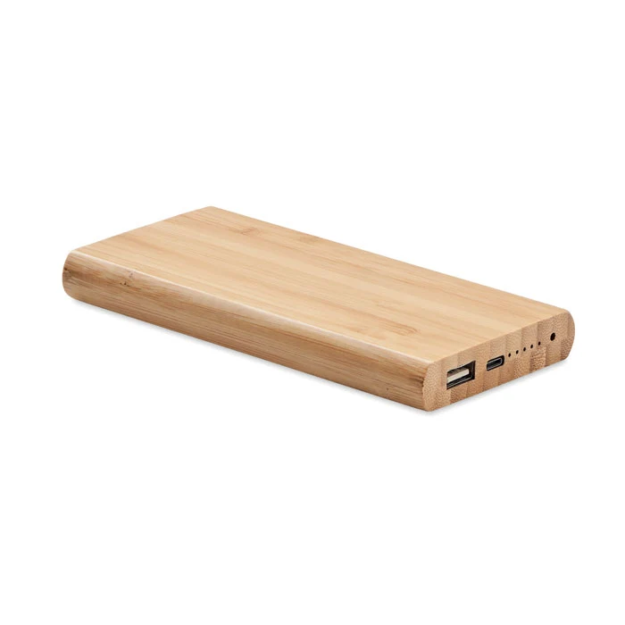6000 mAh Bambus-Powerbank