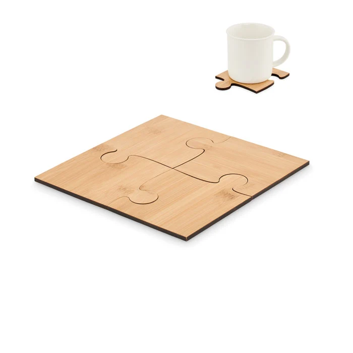 Set mit 4 Puzzle-Untersetzern