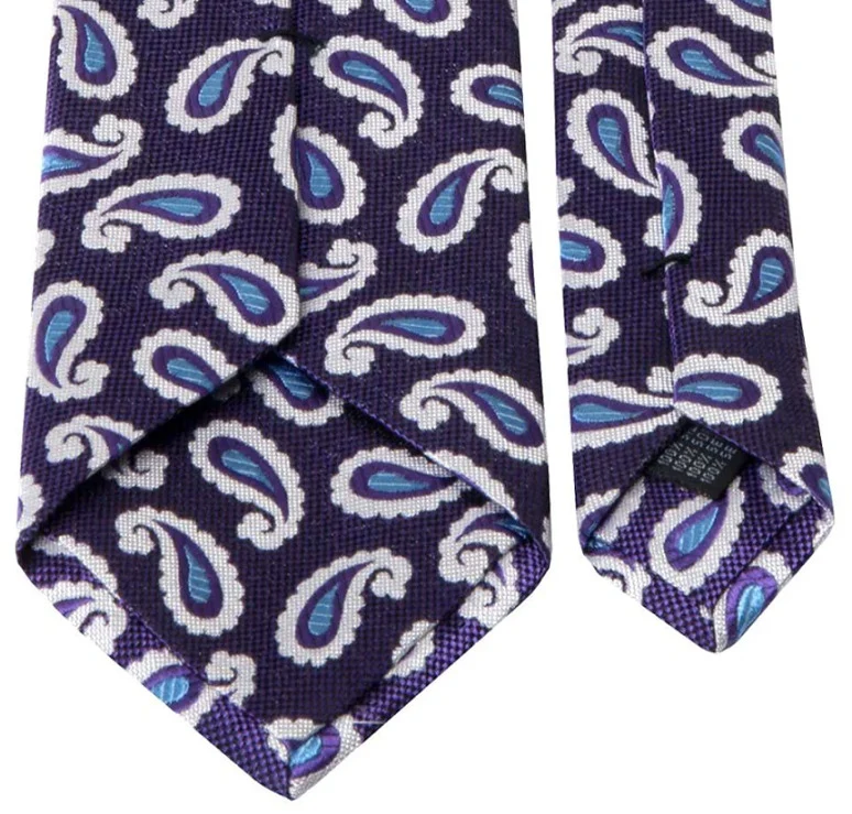Seiden Jaqurd Krawatte mit Paisley Muster