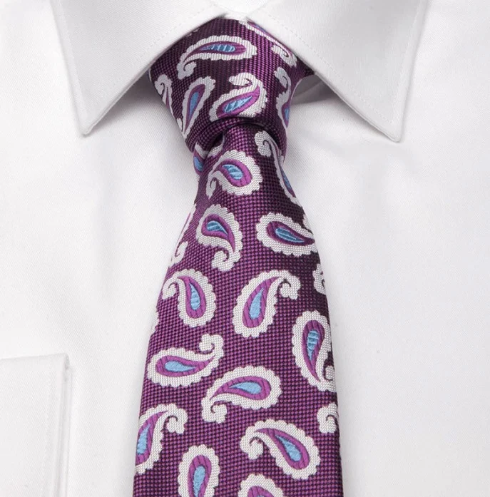 Seiden Jaqurd Krawatte mit Paisley Muster