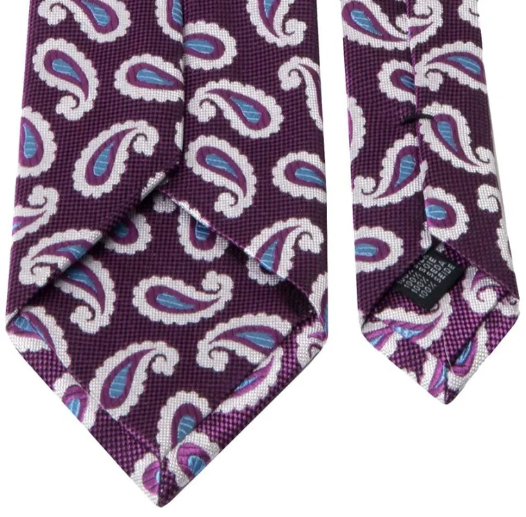 Seiden Jaqurd Krawatte mit Paisley Muster