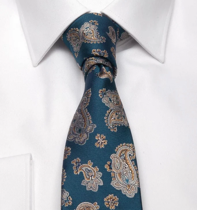 Seiden-Jaquard-Krawatte mit Paisley-Muster