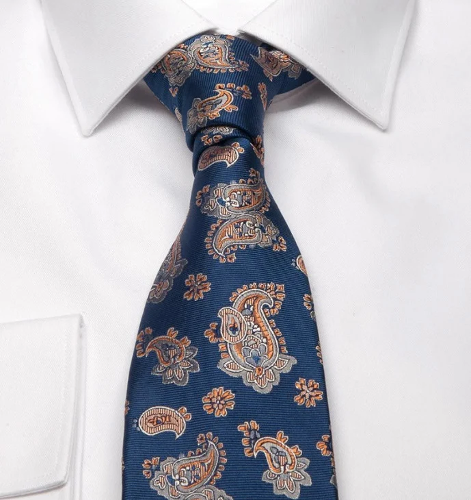 Seiden-Jaquard-Krawatte mit Paisley-Muster