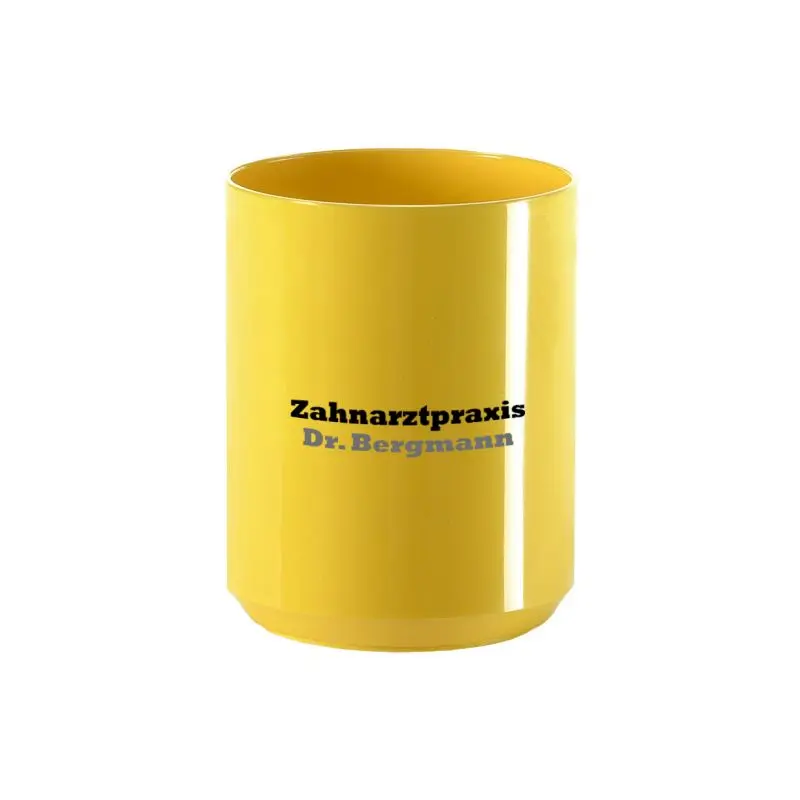 Clean Zahnputzbecher in Standard-Gelb – Stilvoll & Funktionell