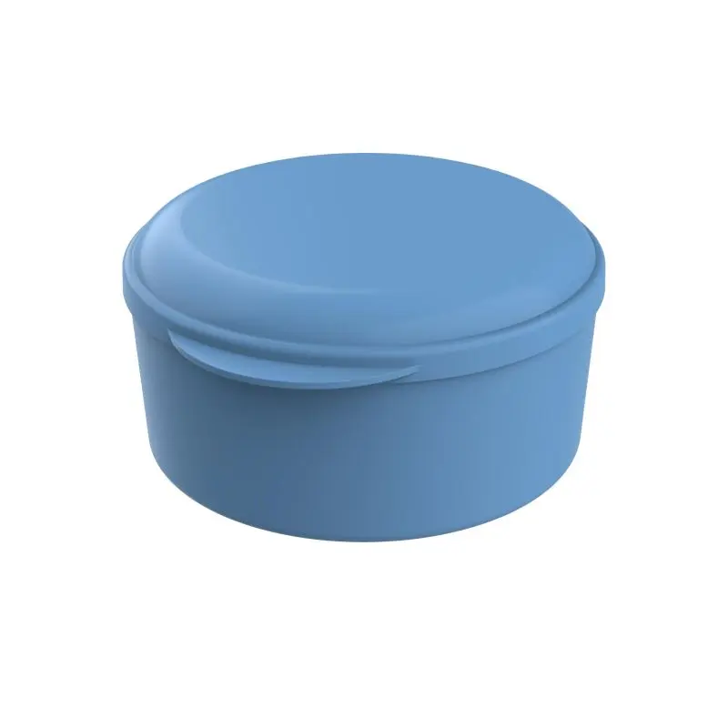 Runde Menübox ToGo - Komfortables Blau, Stilvoll & Praktisch für Unterwegs