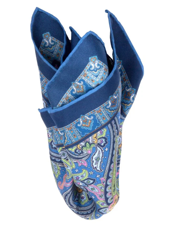 Einstecktuch mit Seiden-Twill mit Paisley Muster