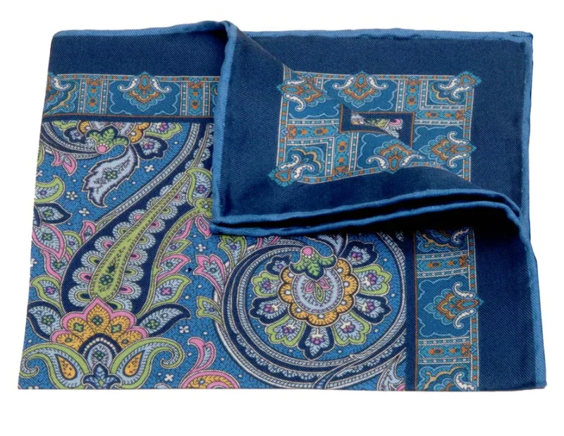 Einstecktuch mit Seiden-Twill mit Paisley Muster