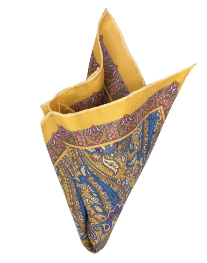 Einstecktuch mit Seiden-Twill mit Paisley Muster
