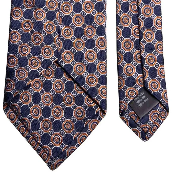 Seiden-Jaquard-Krawatte mit geometrischem Muster