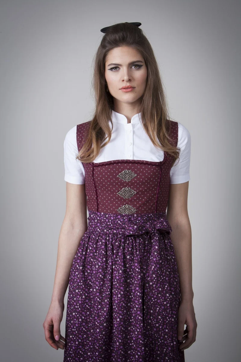 BW DIRNDL VINTAGE FLOWERS PFLAUME