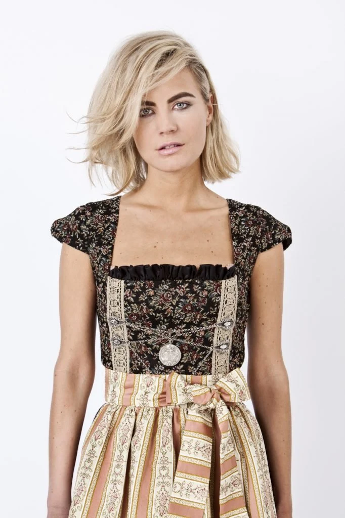 DIRNDL VINTAGE GOBELIN SCHWARZ/ ROSA