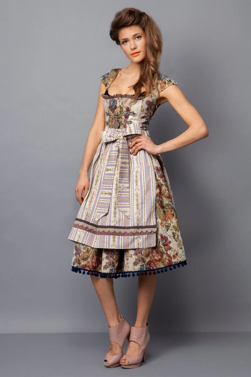 DIRNDL VINTAGE GOBELIN creme/flieder