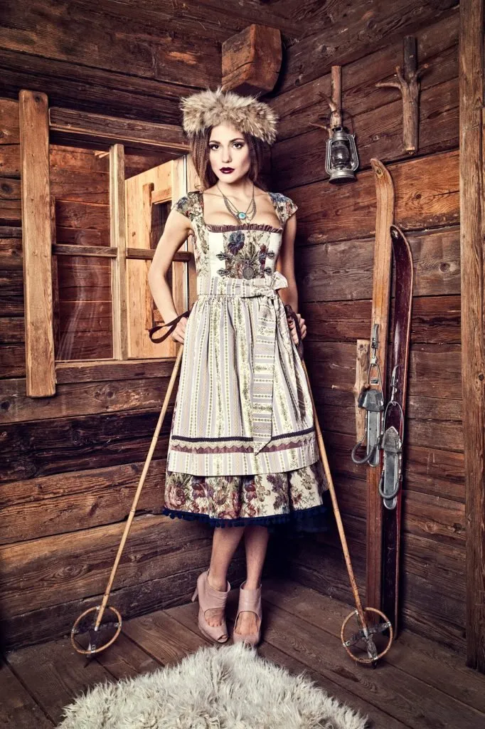 DIRNDL VINTAGE GOBELIN creme/flieder