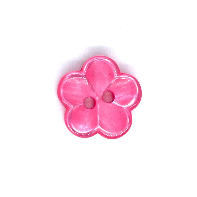 Knopf "Blume“ pink