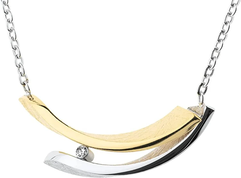 Ernstes Design Collier Halskette K827 Edelstahl Brillant 0,02 ct K827-42