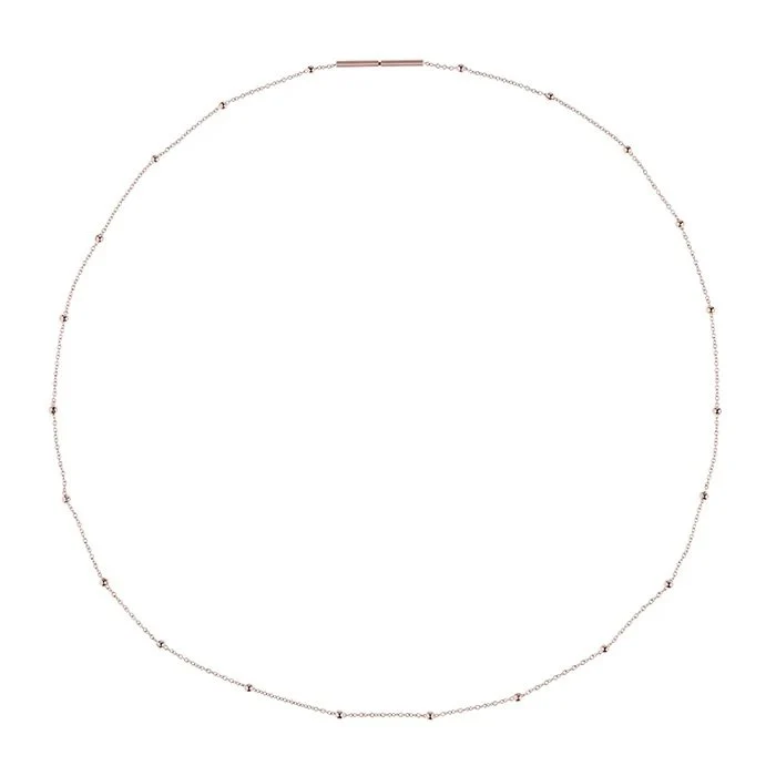 Ernstes Design Damen Halskette Kugelkette Länge 45cm Rosegold AK38-45