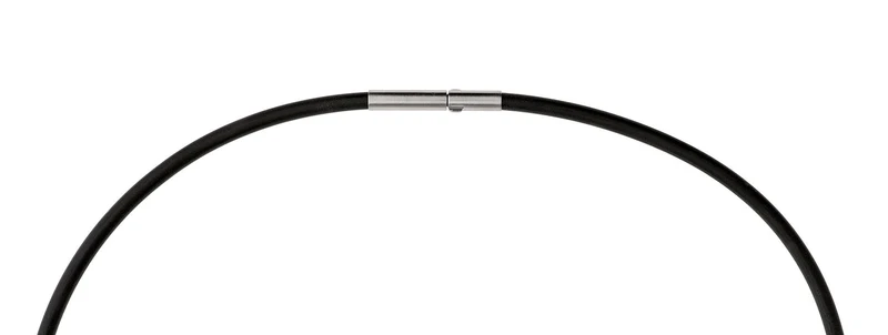 Ernstes Design Damen Halsreif Kautschuk Größe 42cm Schwarz KS3C-42