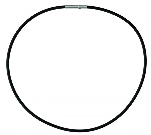 Ernstes Design Damen Halsreif Kautschuk Größe 42cm Schwarz KS3C-42