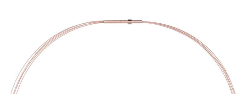 Ernstes Design Damen Halsreif 5-Fach Drahtseil Länge 45cm Rosegold DS5C-RG-45