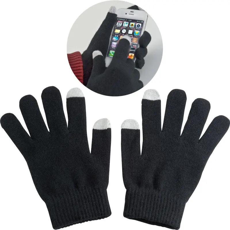 Acryl Handschuhe Cary: Schwarz, Warm, Bequem für Winter und Alltag