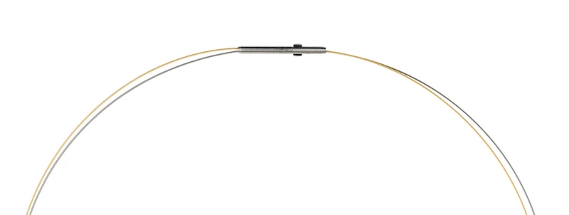 Ernstes design Damen Halsreif 2-Fach Drahtseil Länge 45cm Bicolor DS2C-BI-45