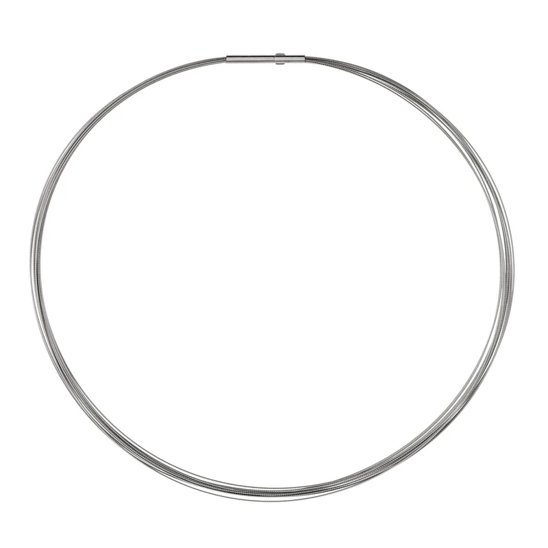 Ernstes Design Damen Halsreif Kette 10-fach Drahtseil Länge 40cm Silber DS10C-40