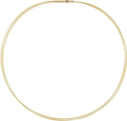 Ernstes Design Damen Halsreif 5-fach Länge 40cm Gold DS5-GG-40
