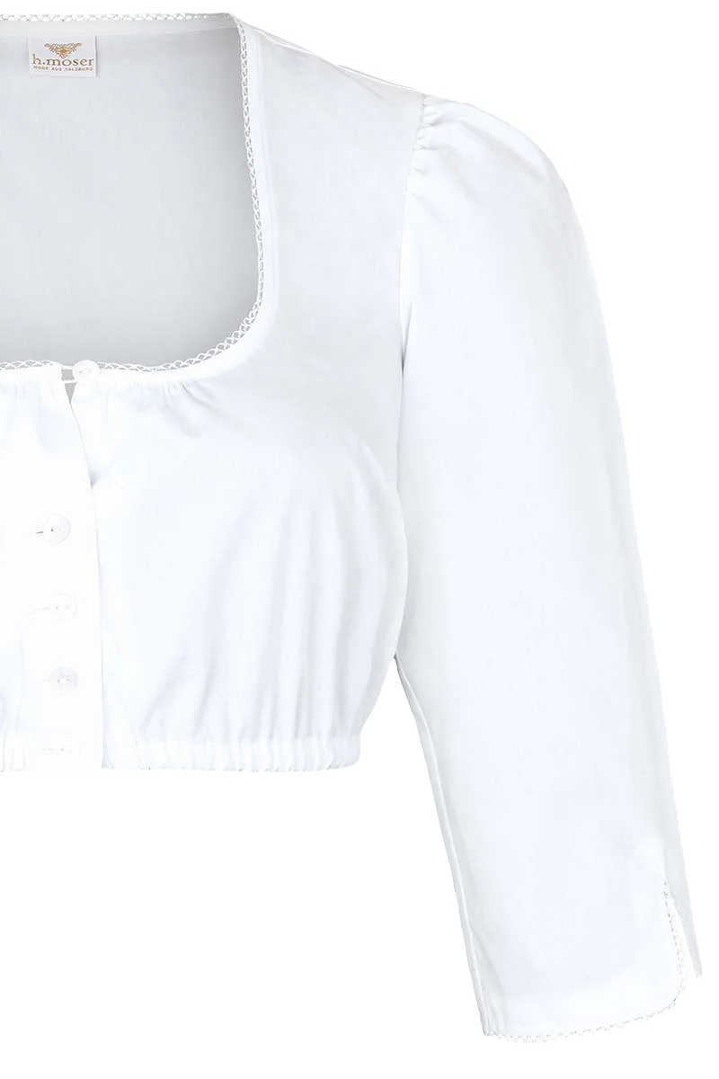 Dirndl-Bluse mit 3/4 Arm und rundem Ausschnitt
