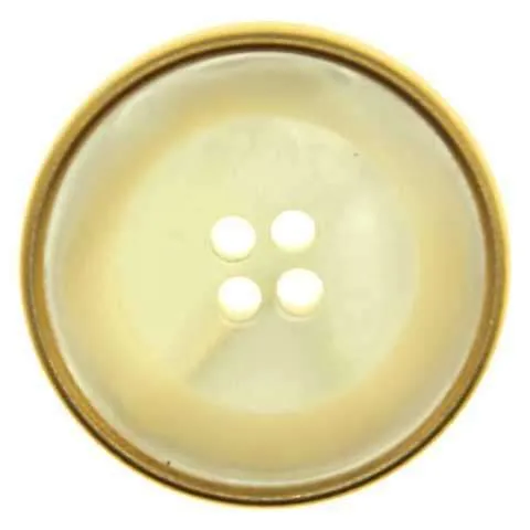 Knopf Perlmuttoptik Creme 4-Loch – Perlmuttimitatknopf KN-18