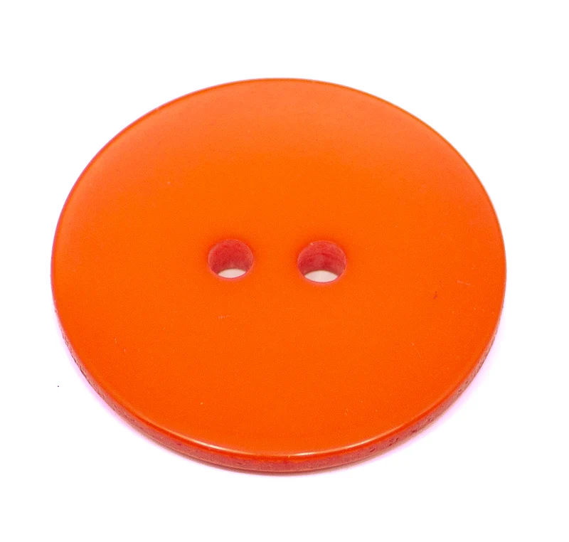 Flacher Knopf Orange – Kunststoffknopf KO-150