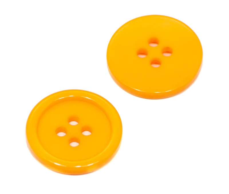 Knopf mit Rand Orange – Kunststoffknopf KO-180