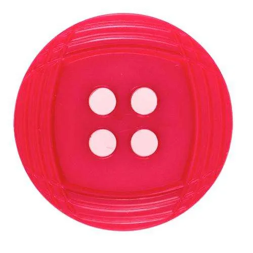Knopf mit Zierrand Rot – Kunststoffknopf KRO-52