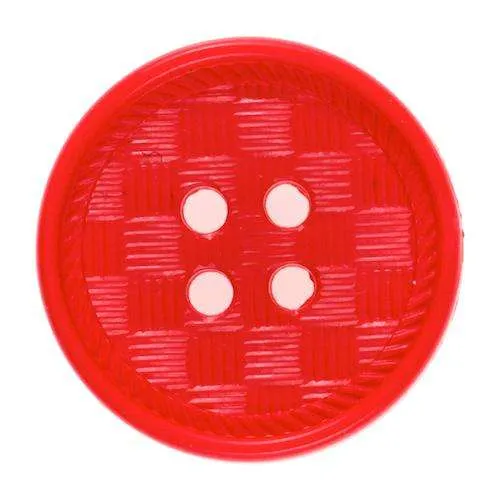 Knopf verzierte Oberfläche Rot – Kunststoffknopf KRO-55