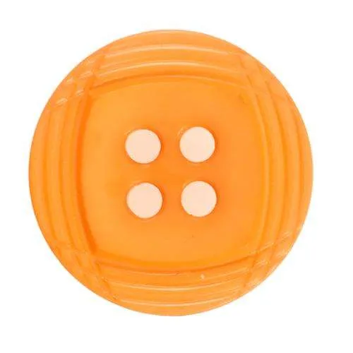 Knopf mit verziertem Rand Orange – Kunststoffknopf KO-52