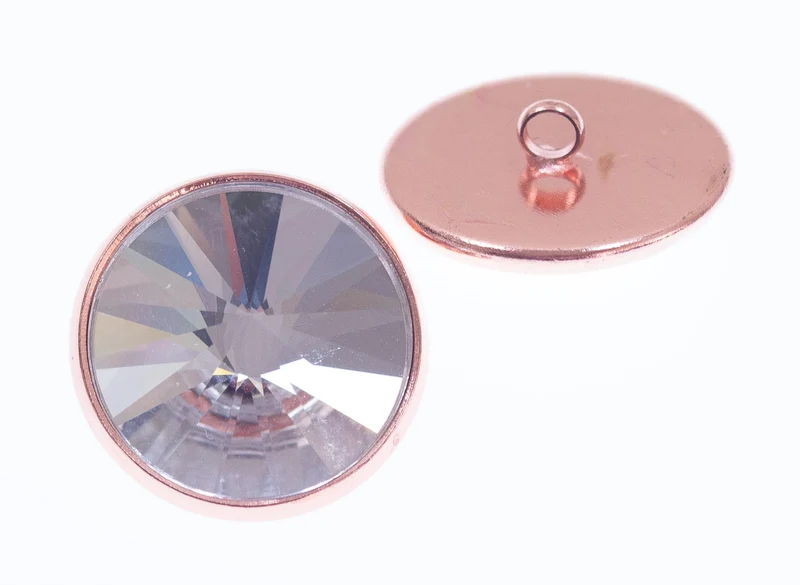 Trachtenknopf Strass Roségold – Kristallknopf ST-206